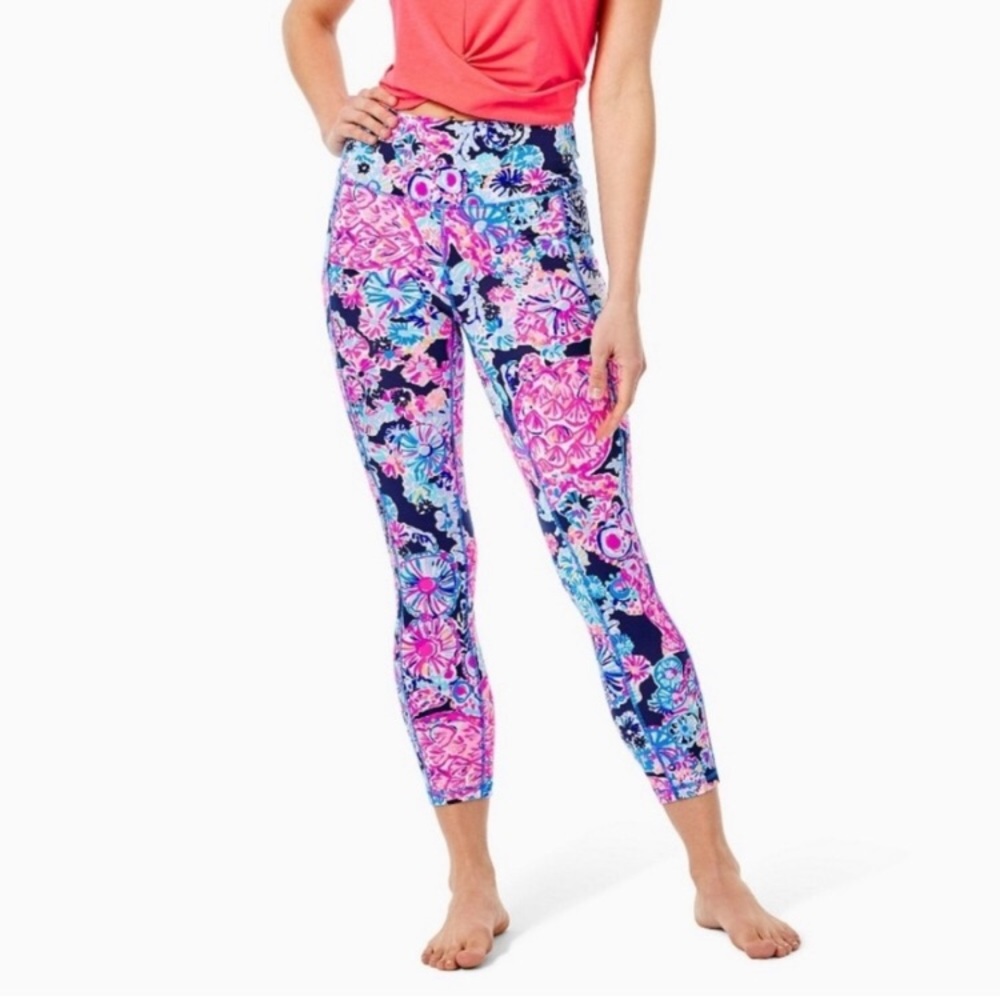 Lilly Pulitzer Luxletic 24” High-Rise Weekender Leggings Turtle Amazement size L